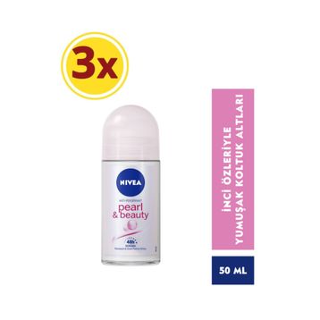 Nivea Pearl & Beauty 3x50 ML Bayan Roll-On