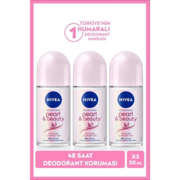 Nivea Pearl & Beauty 3x50 ML Bayan Roll-On