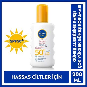 Nivea Sun 200 ml SPF50+ Güneş Koruyucu Vücut Spreyi