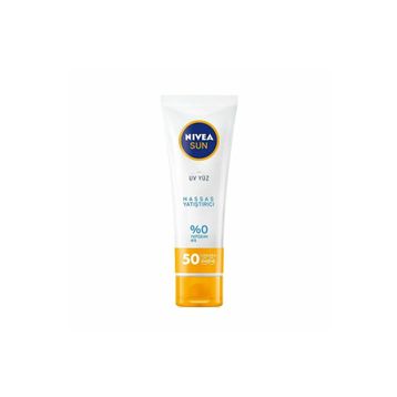 Nivea Sun Hassas Yatıştırıcı SPF50 50 ml Güneş Koruyucu Yüz Kremi