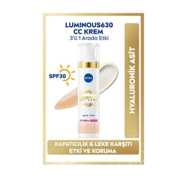 Nivea Visage Luminous630 CC SPF30 40 ml Açık Ton Leke Karşıtı Krem