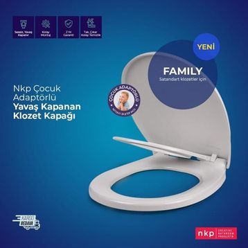 Nkp Çocuk Adaptörlü Family Klozet Kapağı