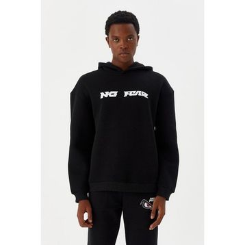 No Fear M500216 Siyah Kapüşonlu Erkek Sweatshirt
