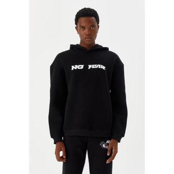 No Fear M500216 Siyah Kapüşonlu Erkek Sweatshirt
