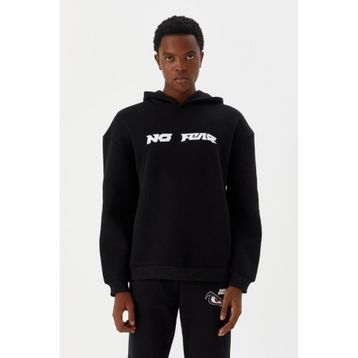 No Fear M500216 Siyah Kapüşonlu Erkek Sweatshirt