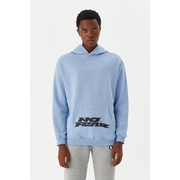 No Fear M500218 Mavi Kapüşonlu Erkek Sweatshirt