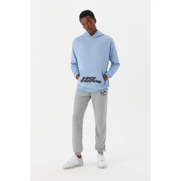 No Fear M500218 Mavi Kapüşonlu Erkek Sweatshirt