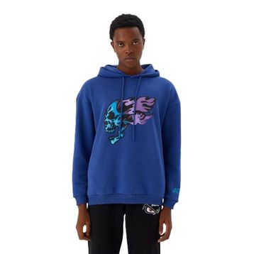 No Fear M500229 Mavi Kapüşonlu Erkek Sweatshirt