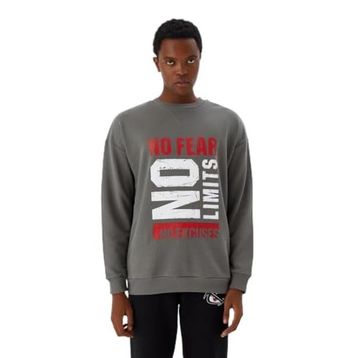 No Fear M500233 Gri Erkek Sweatshirt