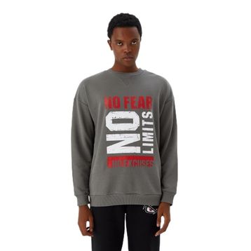 No Fear M500233 Gri Erkek Sweatshirt