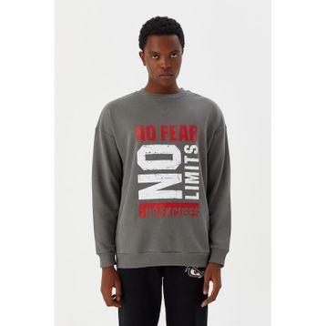 No Fear M500233 Gri Erkek Sweatshirt