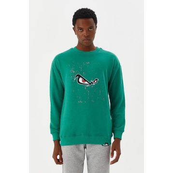 No Fear M500235 Yeşil Erkek Sweatshirt