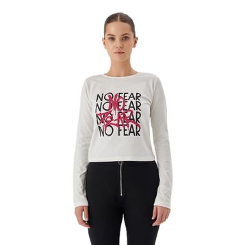 No Fear W500199 Beyaz Uzun Kollu Kadın T-shirt
