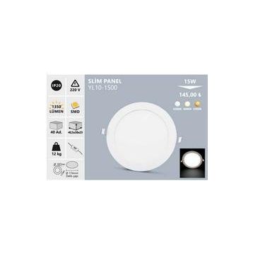 Noas YL10-1501 15W 3200K Günışığı Sıva Altı Yuvarlak Slim Led Panel
