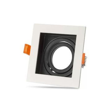 Noas YL60-1361 Amazon Beyaz-Siyah Kare Alüminyum Spot Kasası