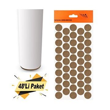 Nobel Keçe Yapışkanlı 20 mm 48'Li Paket Masa Sandalye Parke Zemin Koruyucu