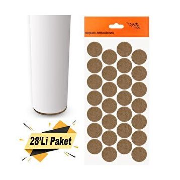 Nobel Keçe Yapışkanlı 28 mm 28'Li Paket Masa Sandalye Parke Zemin Koruyucu