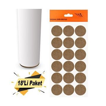 Nobel Keçe Yapışkanlı 35 mm 18'Li Paket Masa Sandalye Parke Zemin Koruyucu
