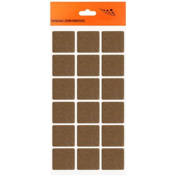 Nobel Keçe Yapışkanlı 35x35 mm 18'Li Paket Masa Sandalye Parke Zemin Koruyucu