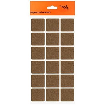 Nobel Keçe Yapışkanlı 35x35 mm 18'Li Paket Masa Sandalye Parke Zemin Koruyucu