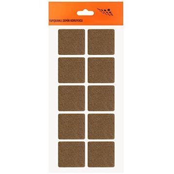 Nobel Keçe Yapışkanlı 40x40 mm 10'Lu Paket Masa Sandalye Parke Zemin Koruyucu
