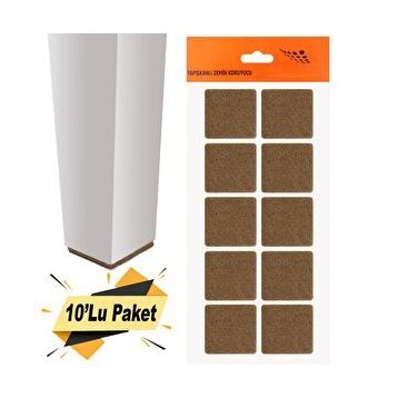 Nobel Keçe Yapışkanlı 40x40 mm 10'Lu Paket Masa Sandalye Parke Zemin Koruyucu