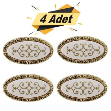 Nobel Seçil Altın Düğme 4'lü Çekmece Dolap Kapak Kulpu