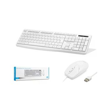 Nodar KM8519 Beyaz Kablolu Klavye Mouse Seti