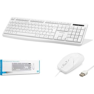 Nodar KM8520 Q Kablolu Beyaz Klavye Mouse Seti