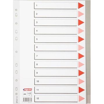 Noki 1-12 Rakamlı Plastik A4 Seperatör