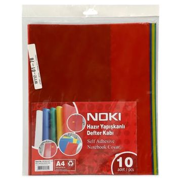 Noki 10 Adet Karışık Renk Hazır Yapışkanlı Kitap Kabı