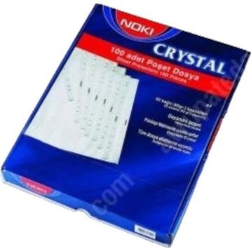Noki 100'lü A4 Cristal Mavi Poşet Dosya