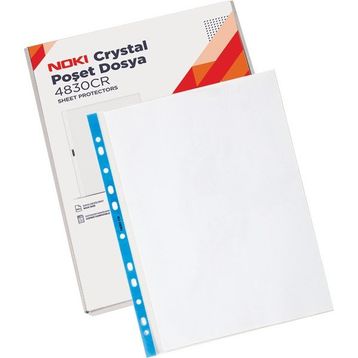 Noki 100'lü A4 Cristal Mavi Poşet Dosya