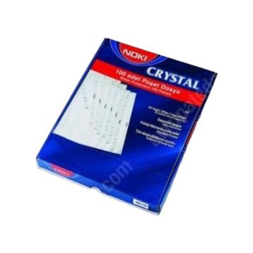 Noki 100'lü A4 Cristal Mavi Poşet Dosya