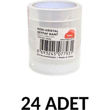 Noki 19 mm x 66 mt 24'lü Şeffaf Bant