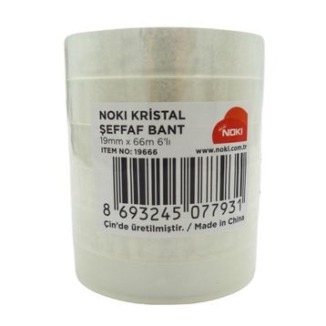 Noki 19mmx66m 6 Adet Kristal Şeffaf Bant