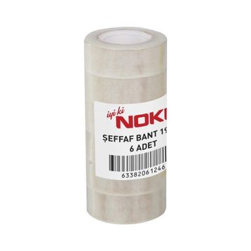 Noki 19x33 m 6 Adet Şeffaf Bant