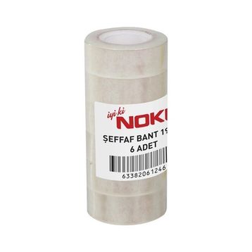 Noki 19x33 m 6 Adet Şeffaf Bant