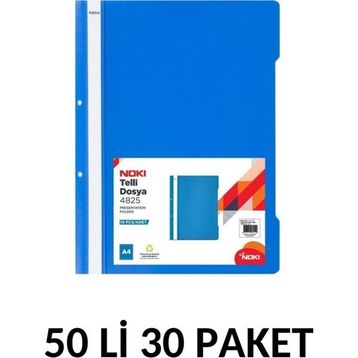 Noki 30 Paket 50'li Mavi Telli Dosya