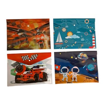 Noki 3105E A4 Baskılı Erkek Desenler Çıtçıtlı Dosya