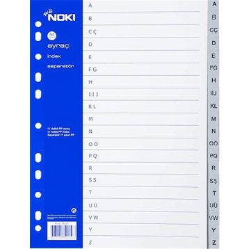 Noki 59229 Ayraç A4 A-Z Alfabetik Seperatör