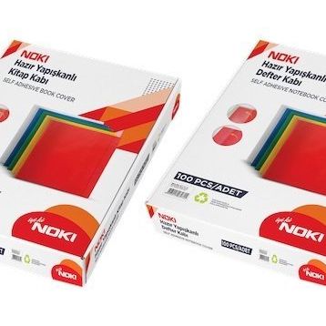 Noki 60160 A4 10'lu Şeffaf Yapışkanlı Hazır Defter Kabı