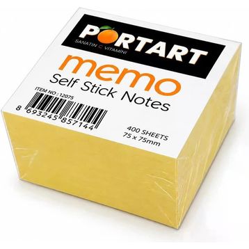 Noki 75x75 mm Sarı Yapışkanlı Not Kağıdı