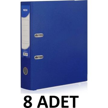 Noki 8 Adet Mavi Geniş Plastik Klasör