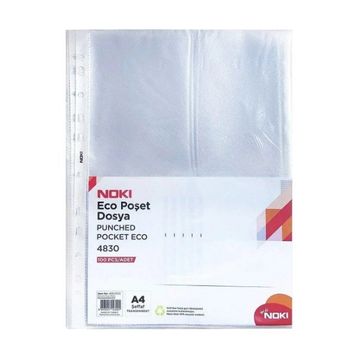 Noki Eco 100 Adet 5'li Paket Şeffaf Poşet Dosya