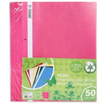 Noki Eco Koyu Pembe 50'li Telli Dosya