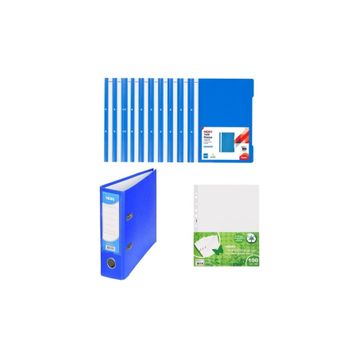 Noki Eco Ofis Seti 5'li Geniş Mavi Klasör+50'li Telli Dosya+ 100'lü Poşet Dosya