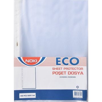 Noki Eco Şeffaf 500'lü Paket Poşet Dosya