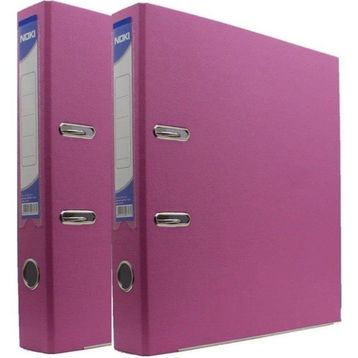 Noki Halkalı Pembe 2 Adet Dar Büro Klasörü