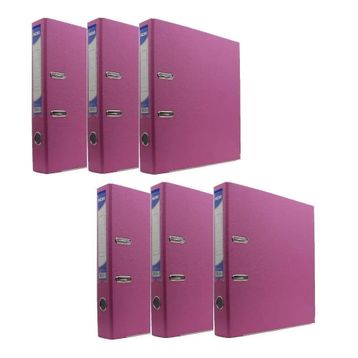 Noki Halkalı Pembe 6 Adet Dar Büro Klasörü